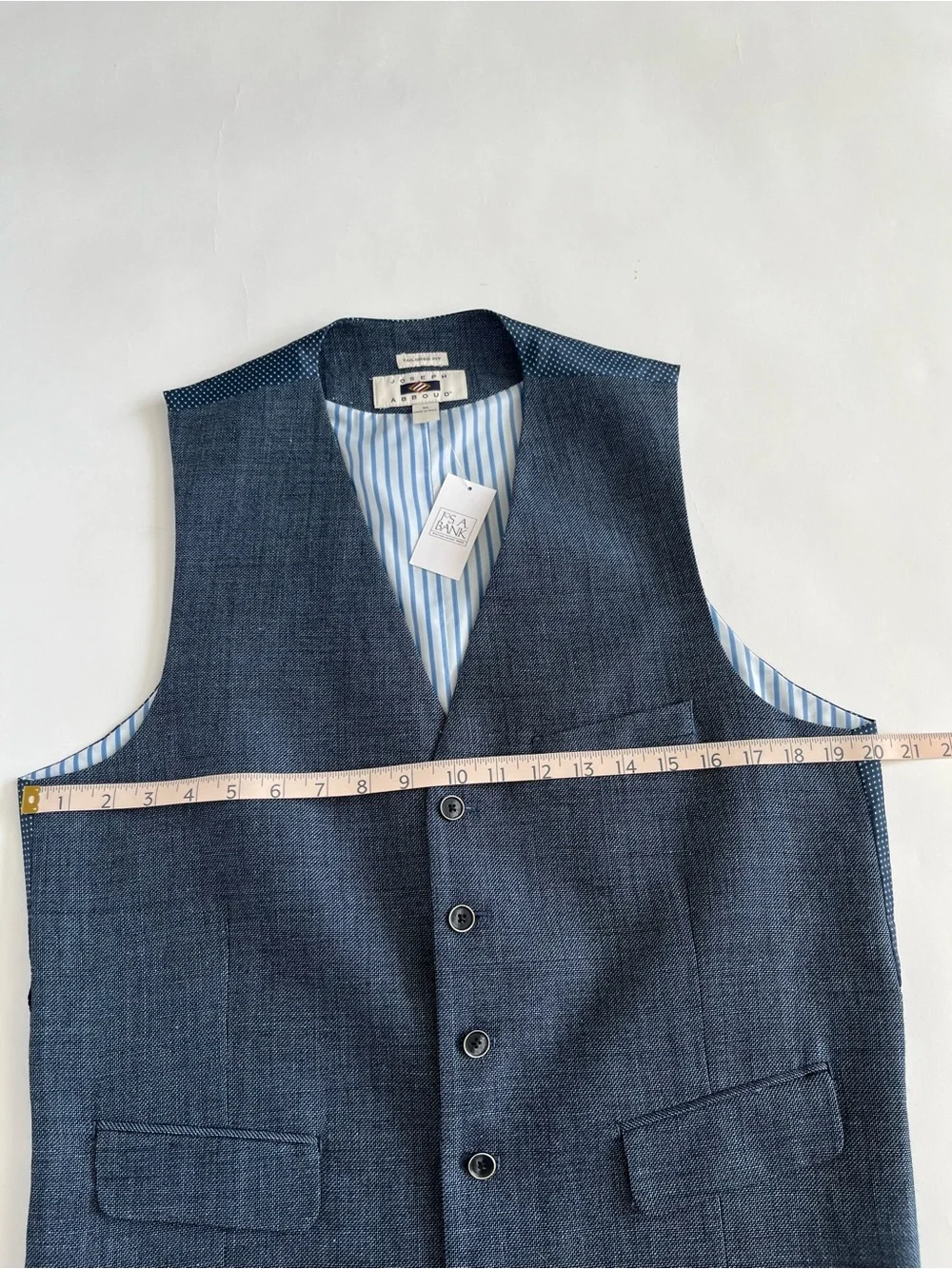 NWT Joseph Abboud Navy Blue Tailored Wool Vest